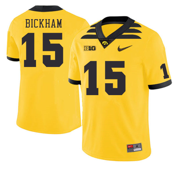 Men #15 Amare Bickham Iowa Hawkeyes College Football Jerseys Stitched Sale-Gold